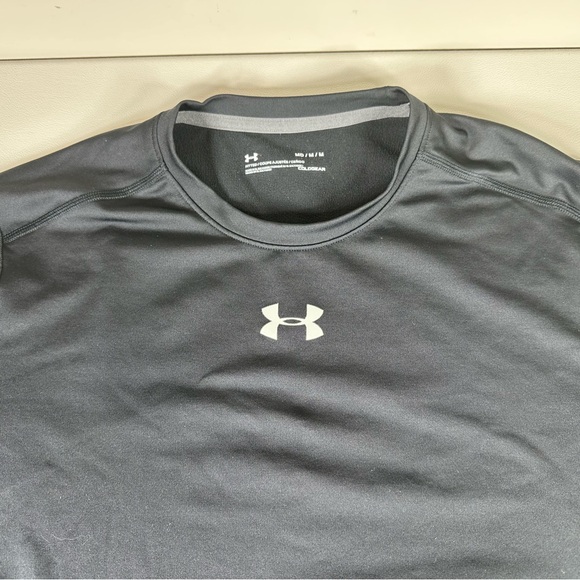 Under Armour Tech Cold Gear Fitted Fleece-Lined Compression Long Sleeve Tee - Picture 4 of 8